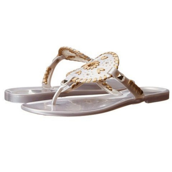 Jack Rogers Shoes - Jack Rogers | Silver Gold Georgica Jelly Sandal